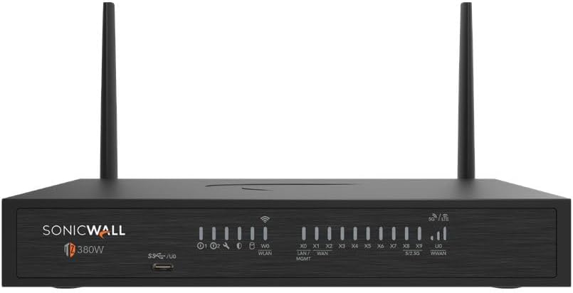03-SSC-7445 1.5 Gbps Throughput & 1 Gbps Threat Prevention TZ380W Secure Upgrade Firewall Appliance, 3-Year Advanced Edition