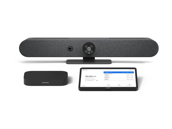 Logitech TAPRMGGGLCTL4 Rally Bar Mini with Tap  Google Meet Compute  ChromeOS Bundle for Google