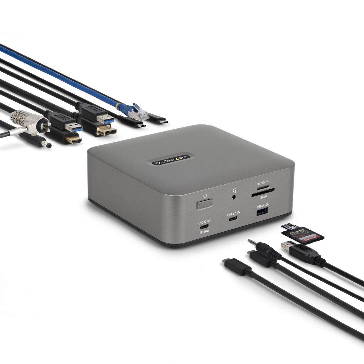 215N-TB5USB4DOCK 8K 60Hz Or 4K 144Hz Thunderbolt 5 Universal Docking Station, Gray