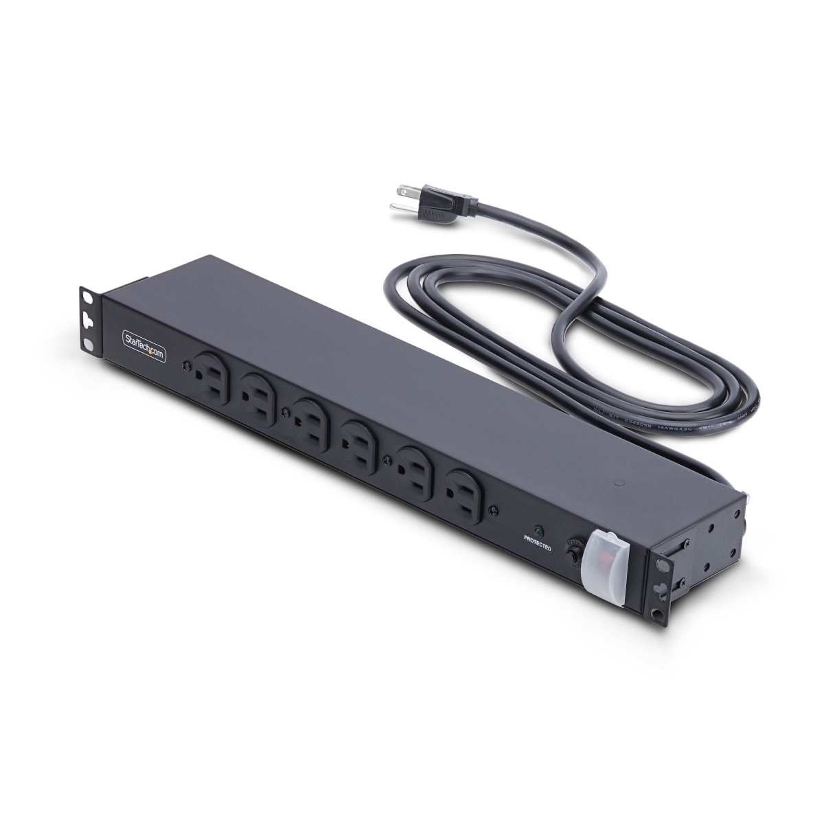 1415B8H-RACK-PDU-SP 14-Outlet Rackmount PDU & 1U Server Power Strip with 6x Front & 8x Rear Ports, Black