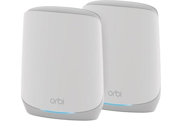 RBK752P-100NAS Orbi Whole Home Tri-Band WiFi 6 Mesh Network System - Router with 1 Satellite Extender, White