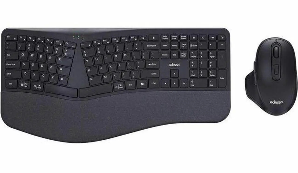 WKB-7500CB USB Type A Membrane Scissor Wireless RF 2.40 GHz Keyboard & Mouse - Black