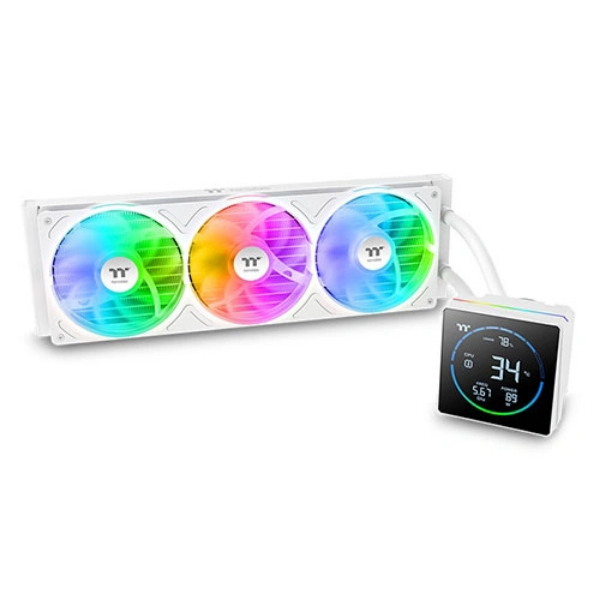 Thermaltake CL-W472-PL12SW-A TH360-S V3 ARGB Sync CPU Liquid Cooler - Snow White
