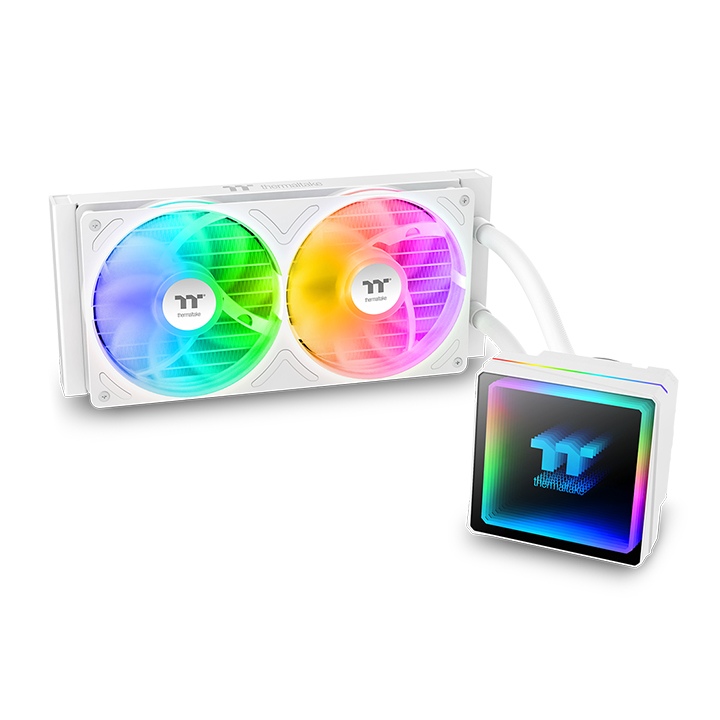 Thermaltake CL-W467-PL12SW-A TH240 V3 ARGB Sync AIO Liquid Cooler - Snow Edition
