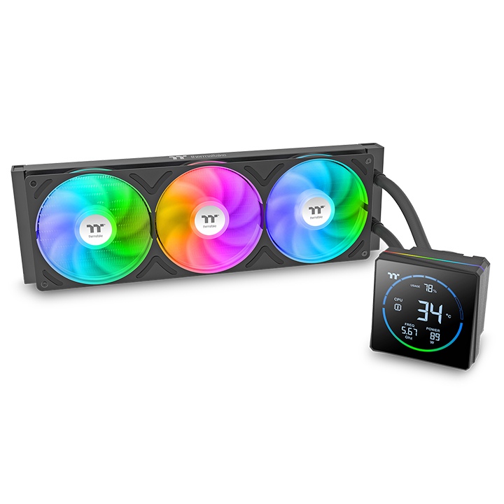 Thermaltake CL-W470-PL12SW-A TH360-S V3 ARGB Sync AIO Liquid Cooler - Black
