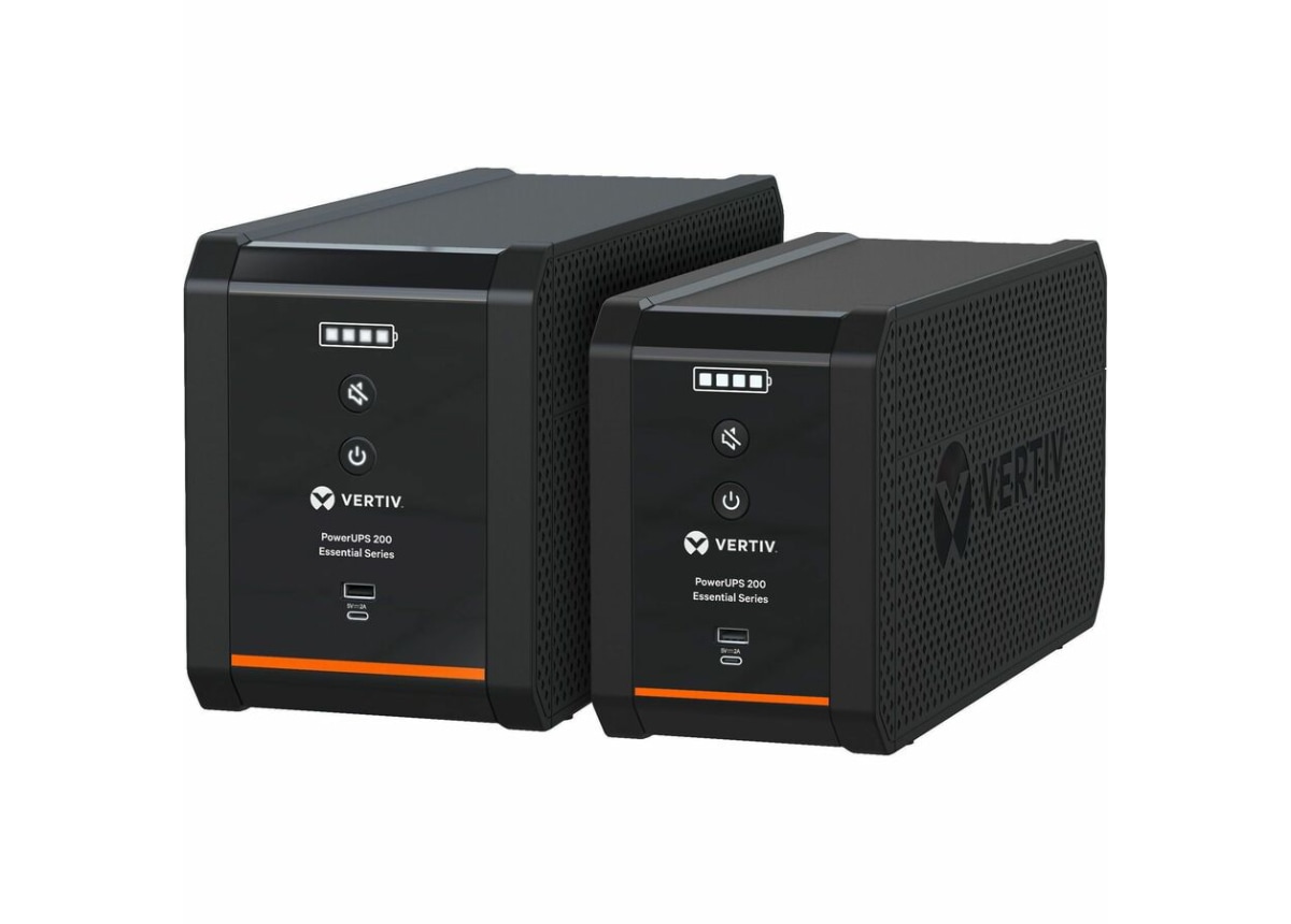 Vertiv PowerUPS 200 Essential Line Interactive Series PSA6E-600LVT, 600VA/360W, Automatic Voltage Regulation, Power Supply, Battery Backup, Basic...