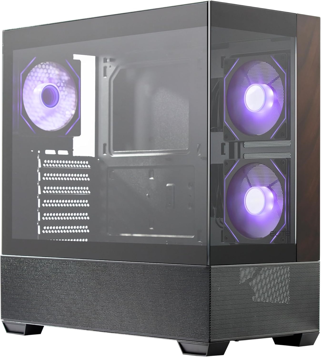 E690-KHNN-S00 Elite 690 Wood ATX Tower Case, Black