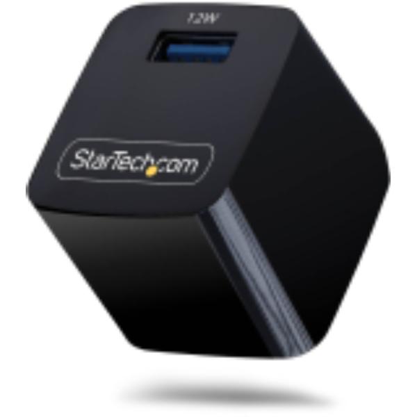 011NB-WALL-CHARGER 12W USB-A Compact Wall Charger, Black