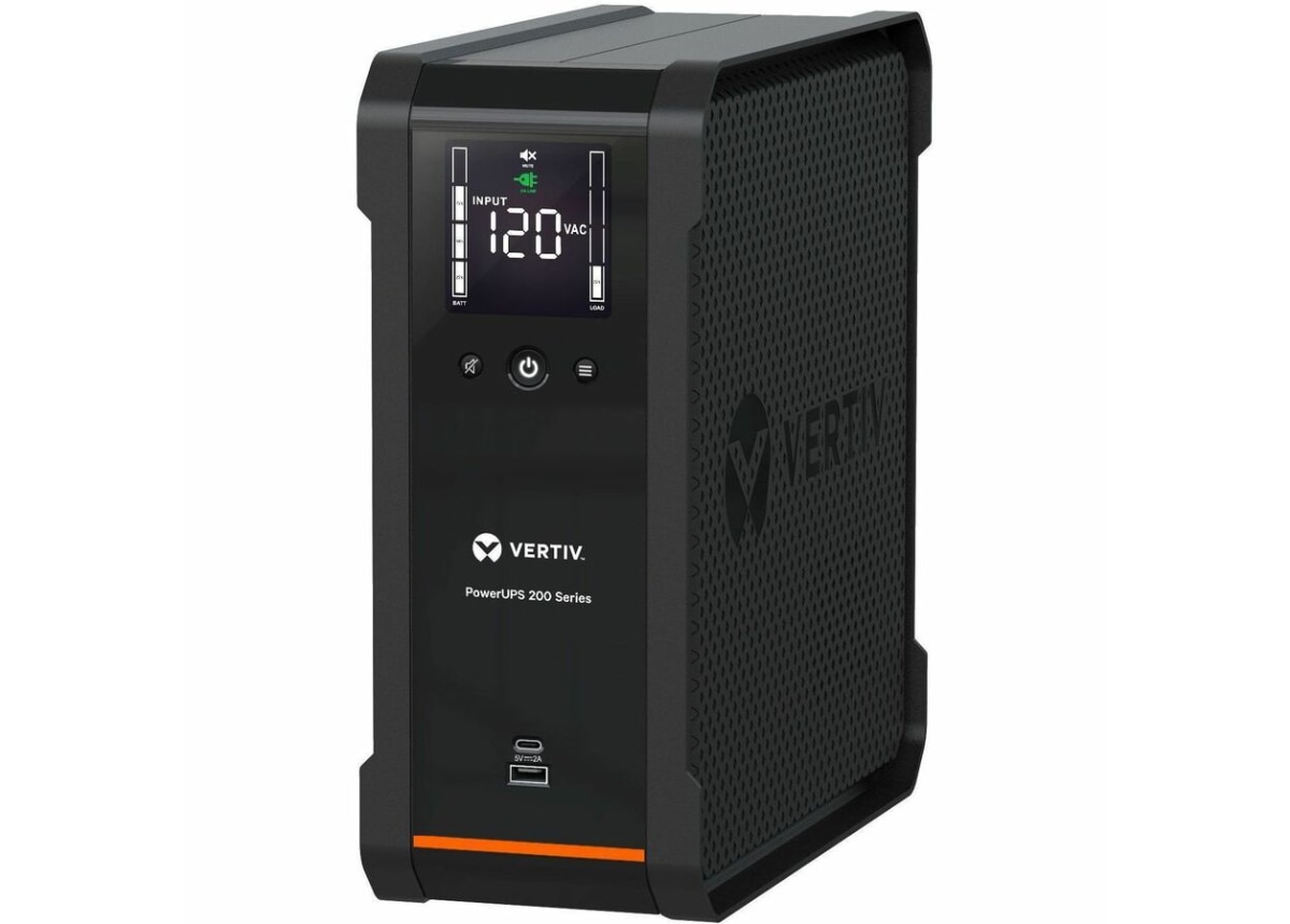 Vertiv - PowerUPS 200 Essential PSA6E-1000LVT, 1000VA/550W, AVR, User-Replaceable Batteries, Battery Backup, 6 NEMA - Unknown