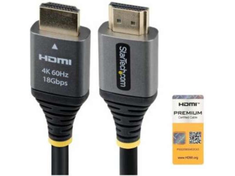 HDMMV8F 8 ft. 4K 60Hz HDMI 2.0 Cable, Black & Silver