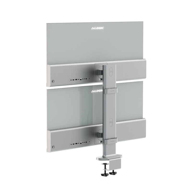 ED34VMSSGR 34 in. Elevate Dual Vertical Monitor Stand - Space Gray