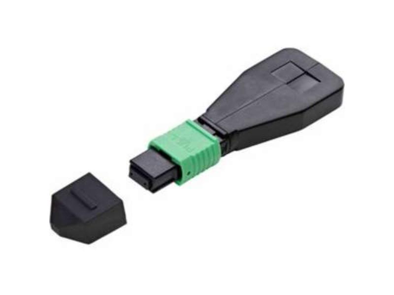 LOOPBACKMTPSM9125F Female MPO-8 Single Mode MPO Loopback Plug, Black & Green