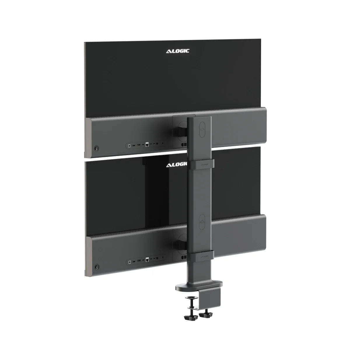 ED34VMS 34 in. Elevate Dual Vertical Monitor Stand - Silver