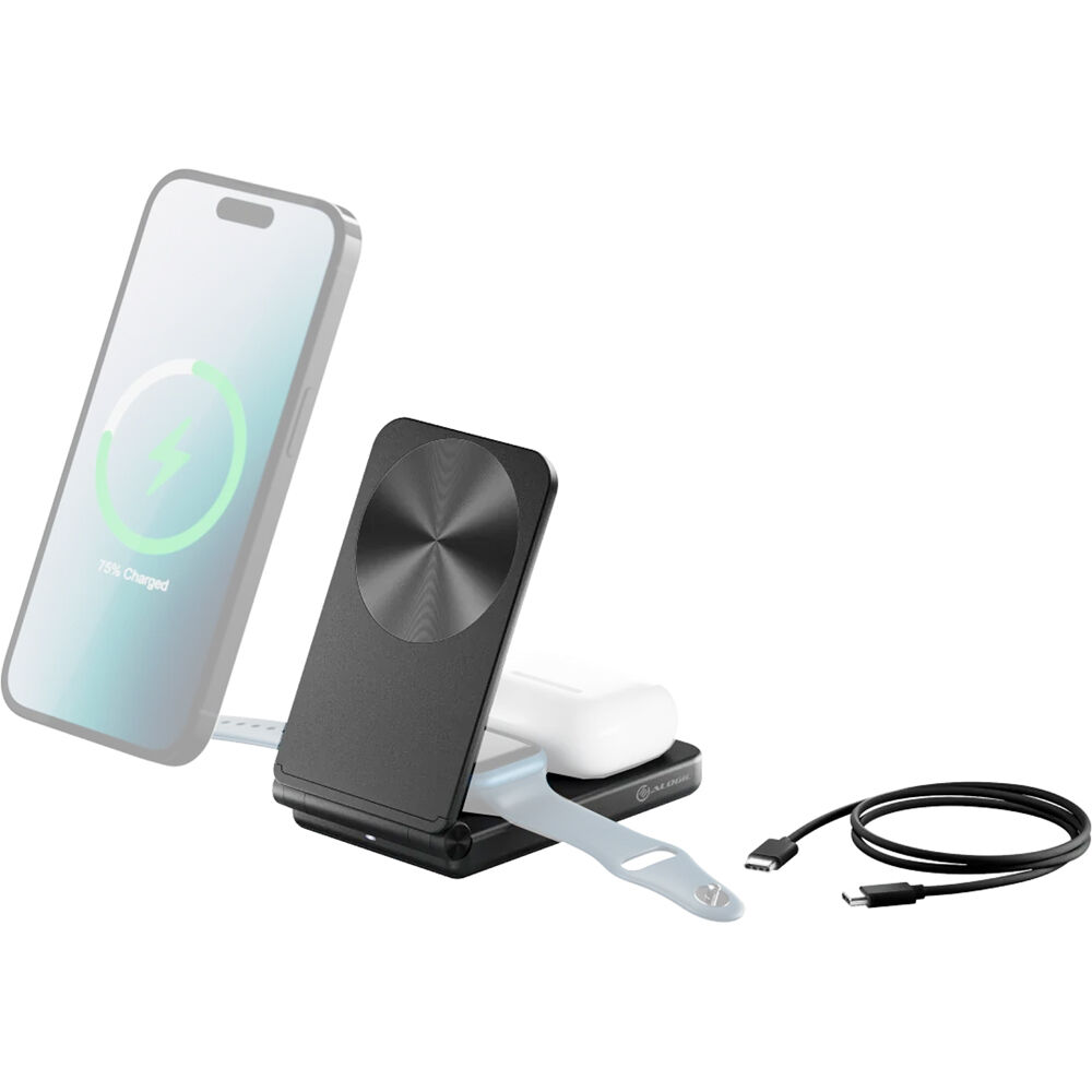 A31FWCBK 3-in-1 Wireless Charging Stand - Black