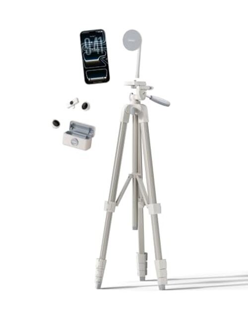CTA002fqSA-B1 Microphone Tripod with Phone Mount, Sand