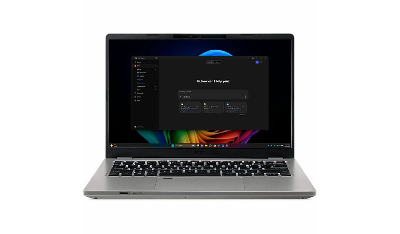 14 in. Travel Mate P4 14 AI TMP414-56 TMP414-56-79JC Clamshell Copilot Plus PC Notebook with WUXGA - 120 Hz Intel Core Ultra Clamshell, Iron