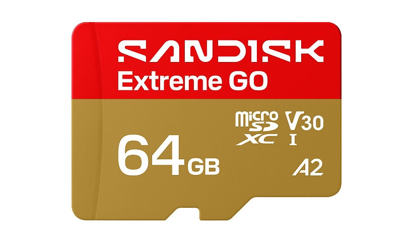 Sandisk Extreme Go 64GB Up to 170MB/s Read microSDXC Memory Card for Action Cams, Drones & Android - Black