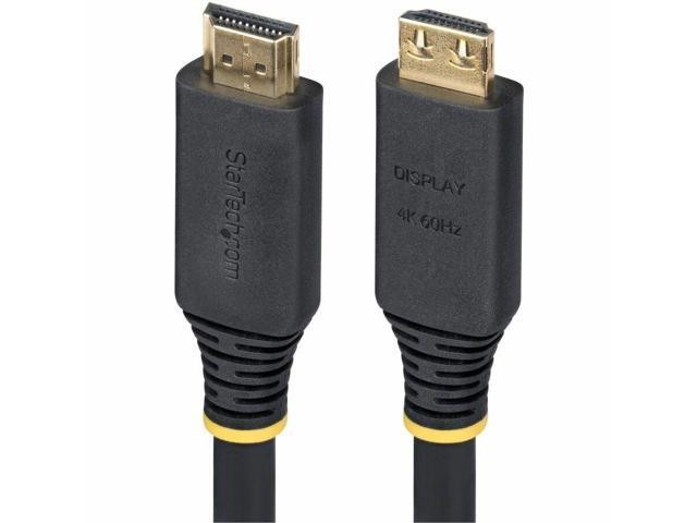 StarTech 50ft 15.2m Active High Speed HDMI Cable with Gripping Connectors 4K 60Hz/1440p 144Hz 18Gbps UHD HDMI Cord TPE Jacket