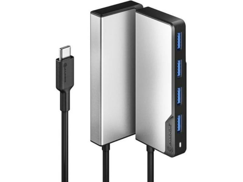 UCFUUASGRSCS USB-C Fan Swift 4-in-1 Hub with 4x USB-A Ports, Space Gray