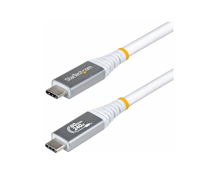 CC5FT80GUSB4CAB 5 ft. 80 Gbps USB4 USB-C Cable, White