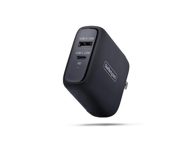 114NBWALLCHARGE 37W USB-C & USB-A Wall Charger with USB Power Delivery Fast Charging