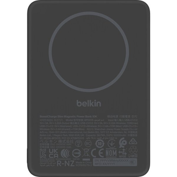 BPD015fqBK 10K Boostcharge Magnetic Power Bank - Black