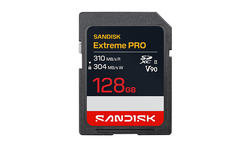 SDSDXDE-128G-GN4IN 128GB Extreme PRO Flash Memory Card, Black & Red