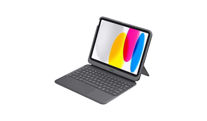 TBA009bg Rugged Wired USB-C Folio Keyboard Case for iPad 10th & 11th - Black