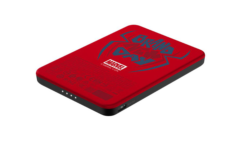BPD010bkBK-MV 15W Magnetic USB-C Spider-Man Boost Charge Wireless Power Bank, Black