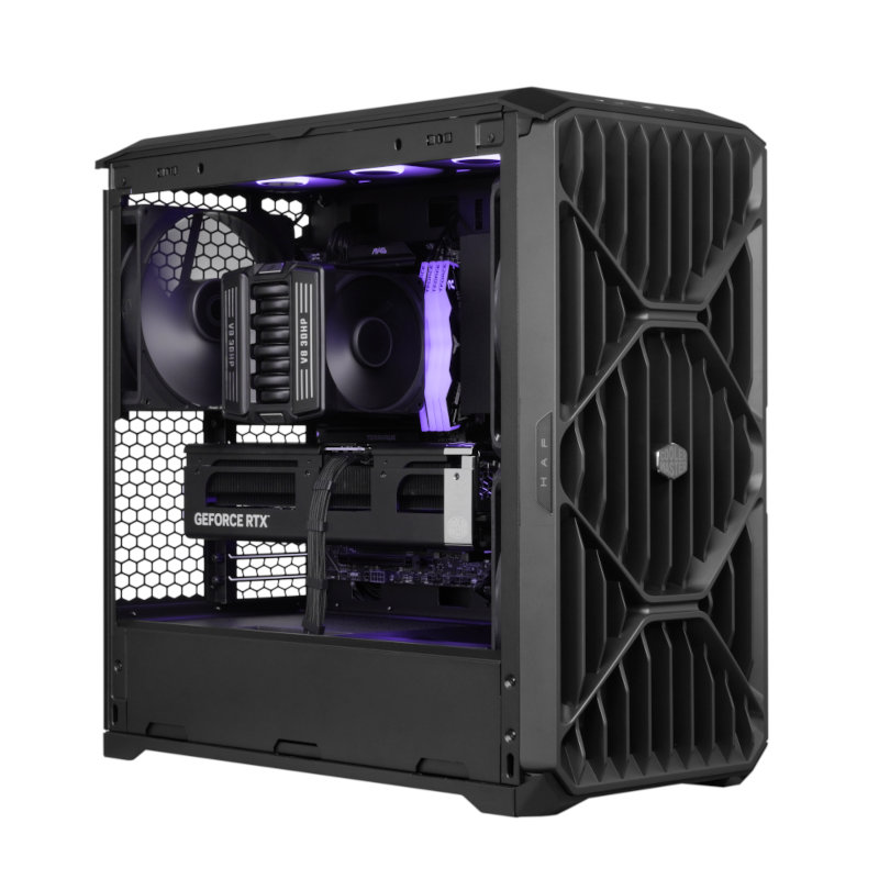 Coolermaster H500G2-KGNN-S00 HAF II 500 Mid-Tower ATX Cabinet - Black