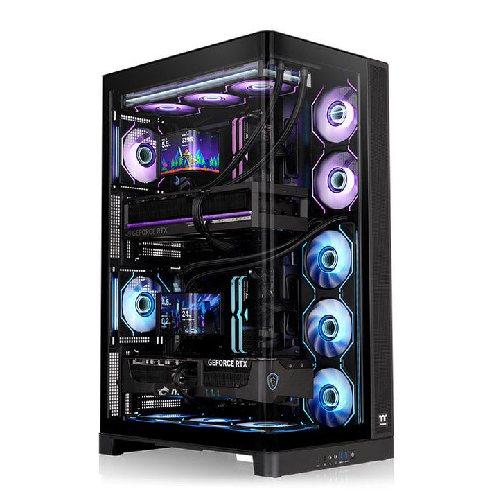 Thermaltake - CAPO X, Dual System Chassis, mATX/mITX, Curved TG - Black