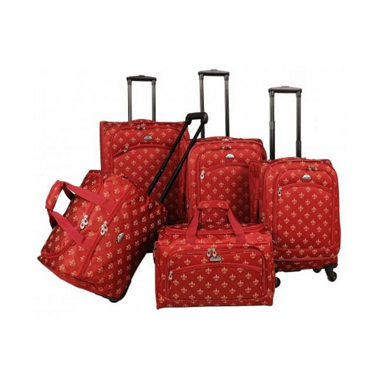 Picture of American Flyer 85700-5 RED AF Fleurdelis Luggage Set, Red - 5 Piece