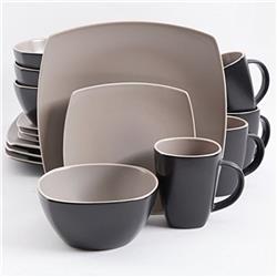 Picture of Gibson 94854.16 GH SoHo Lounge - Matte Taupe, Black, 16 Piece