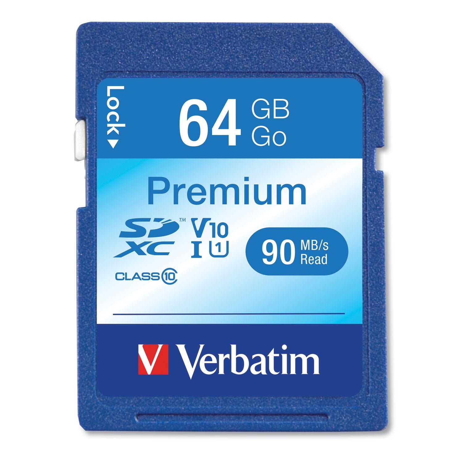 Picture of Verbatim 44024 64GB Premium SDXC Memory Card, UHS-I Class 10