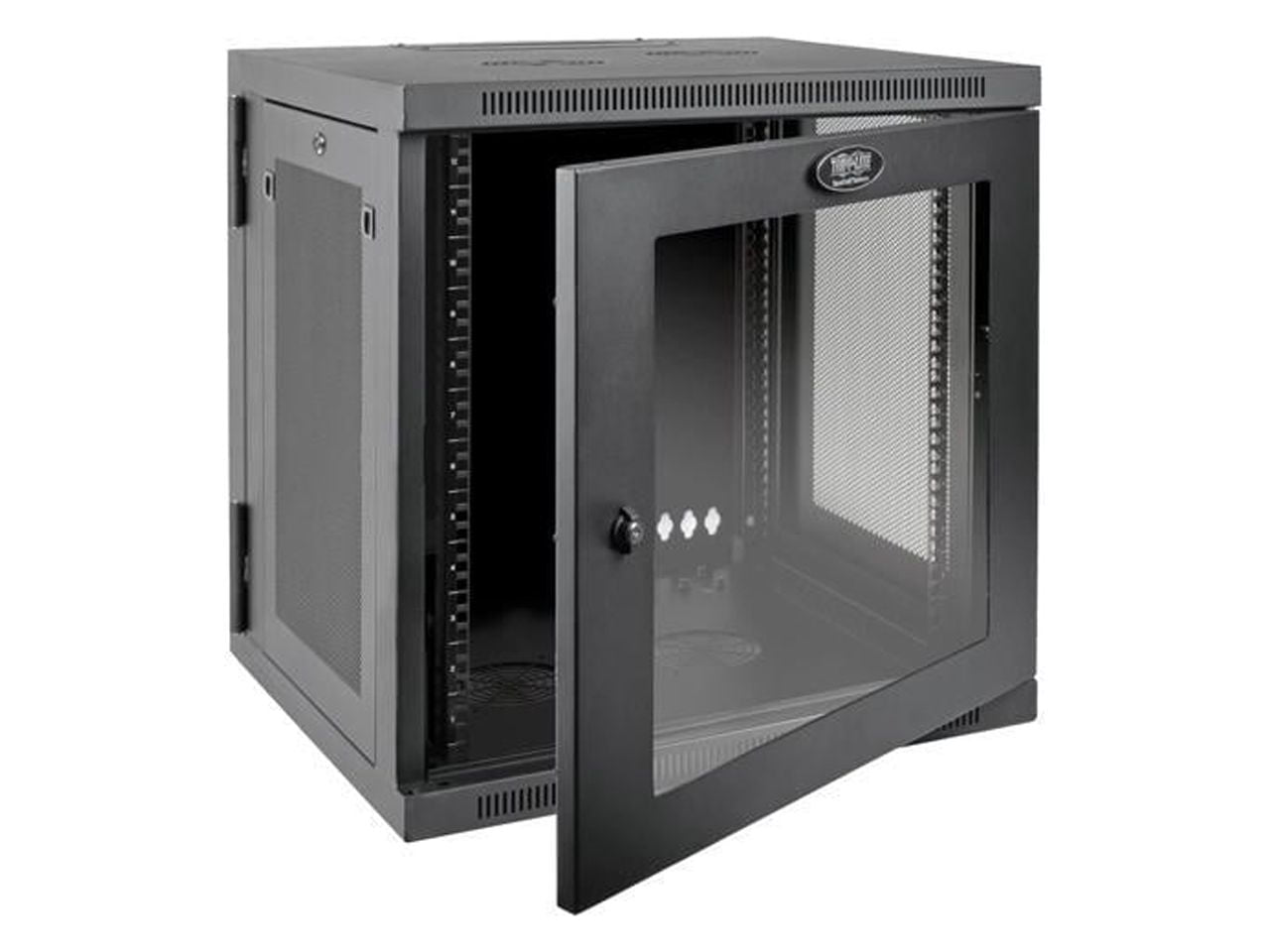 12U Ups Depth Wall Mount Rack Enclosure Cabinet with Clear Acrylic Window - Hinged Back