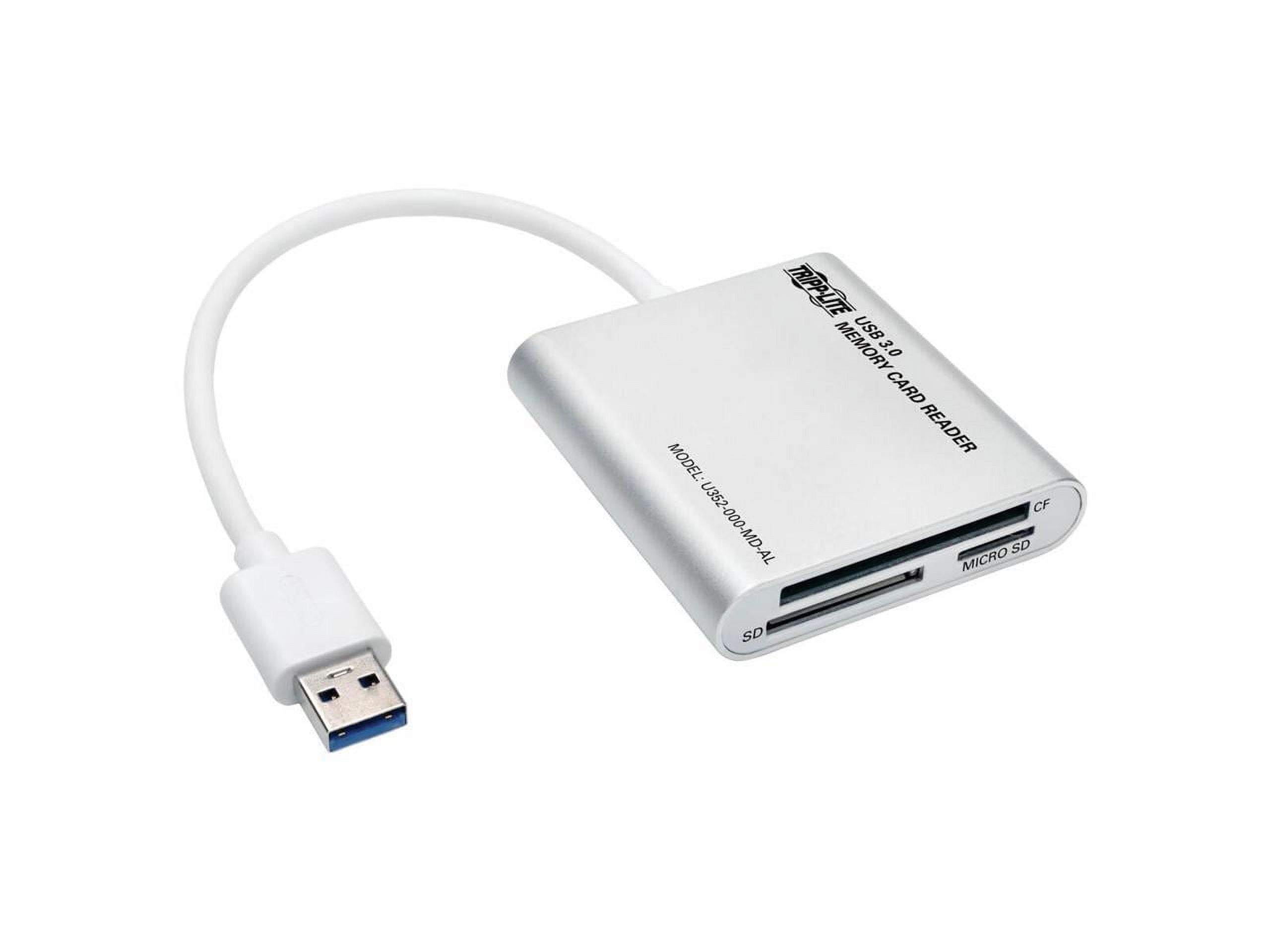 Picture of Tripp Lite U352-000-MD-AL USB 3.0 Super Speed Multi-Drive Memory Card Reader & Writer, Aluminum