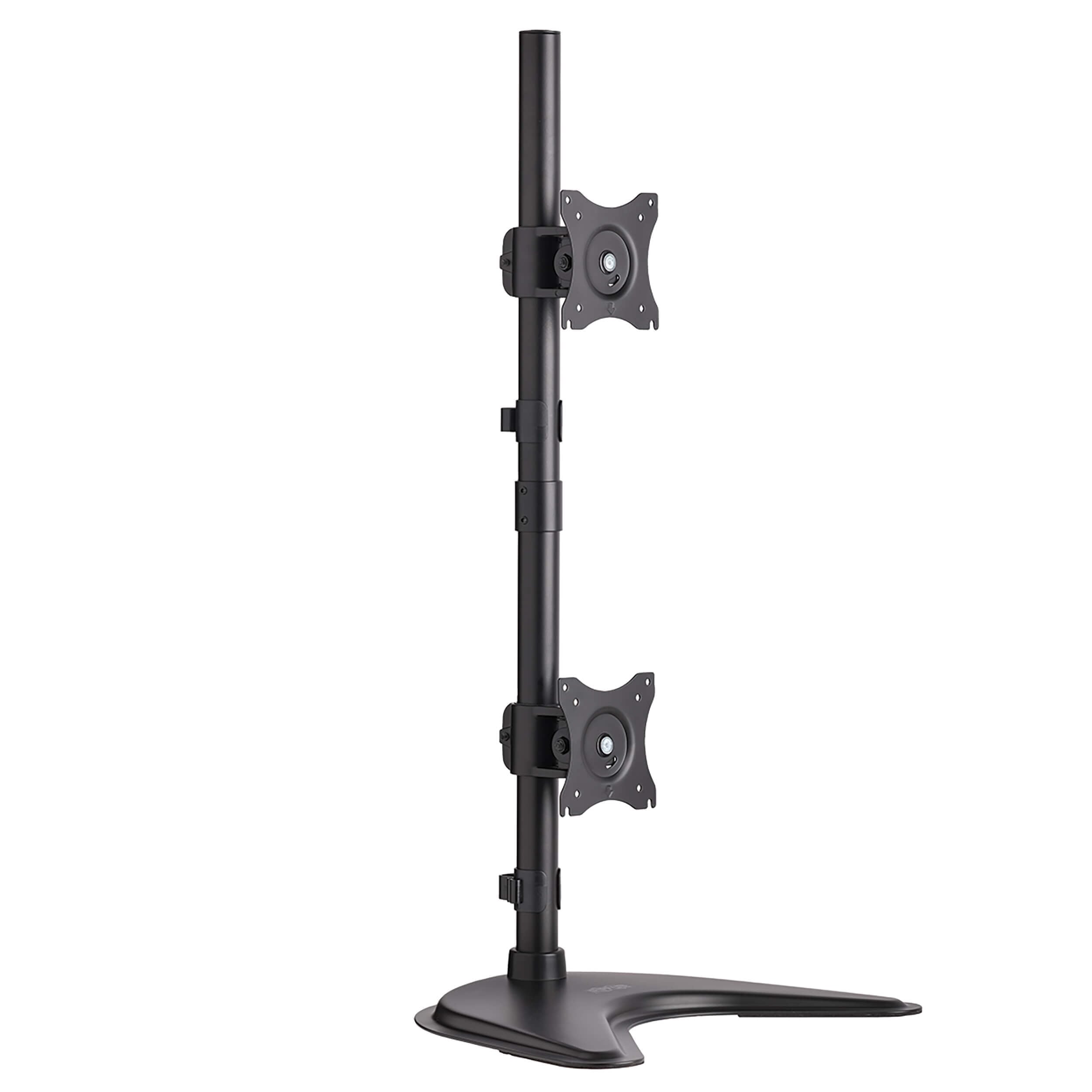 Tripp Lite Series Dual Vertical Flat-Screen Desk Stand/Clamp Mount, 15 in. to 27 in. Flat-Scr