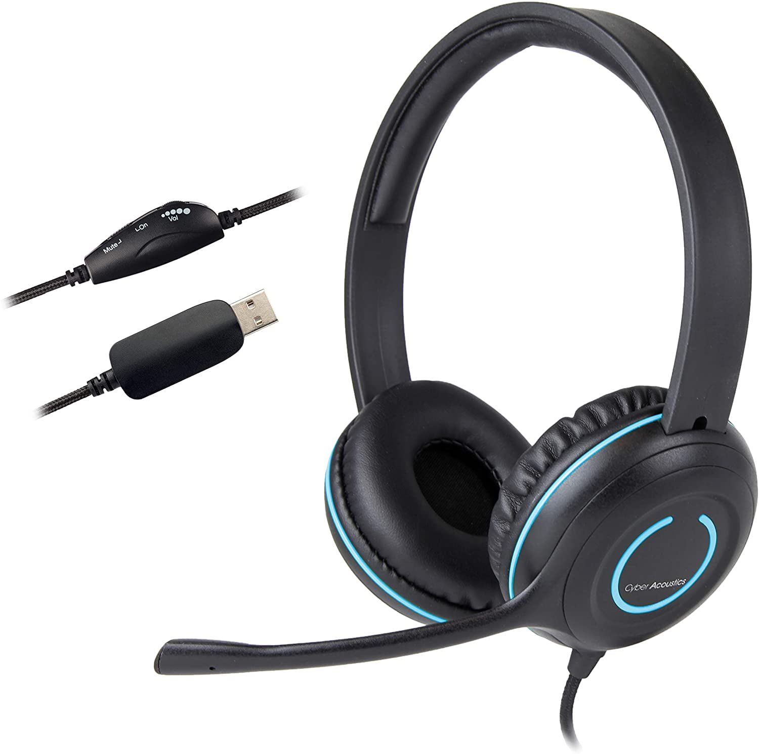 Picture of Cyber Acoustics AC-5008 Durable USB Stereo Headset