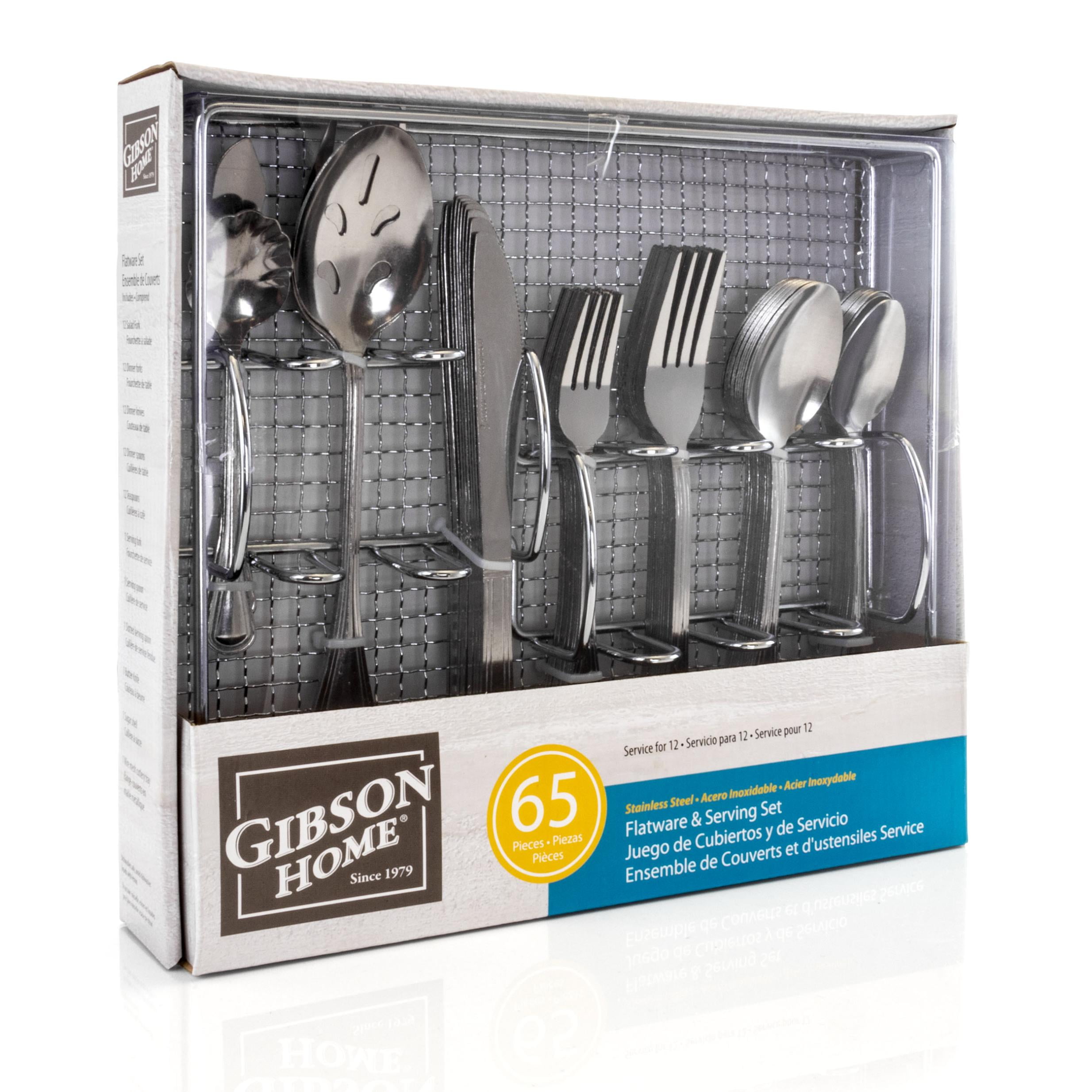 Picture of Gibson 111958.65 Stainless Steel South Bay Flatware Set&#44; 65 Piece