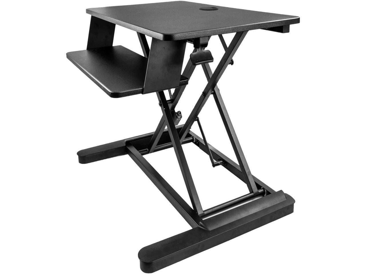 35 in. Sit-Stand Desk Converter - Large Work Surface, Black