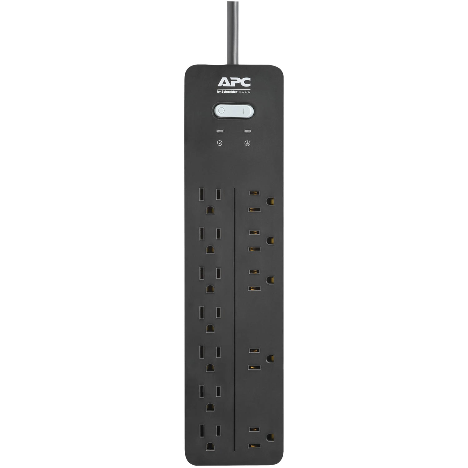 Picture of APC by Schneider Electric PH12 Black 120V Home Office Surgearrest 2160J Surge Protector