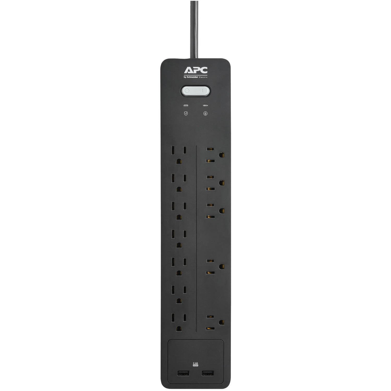 Picture of APC by Schneider Electric PH12U2 120V Home Office Surgearrest 2160J Surge Protector - Black