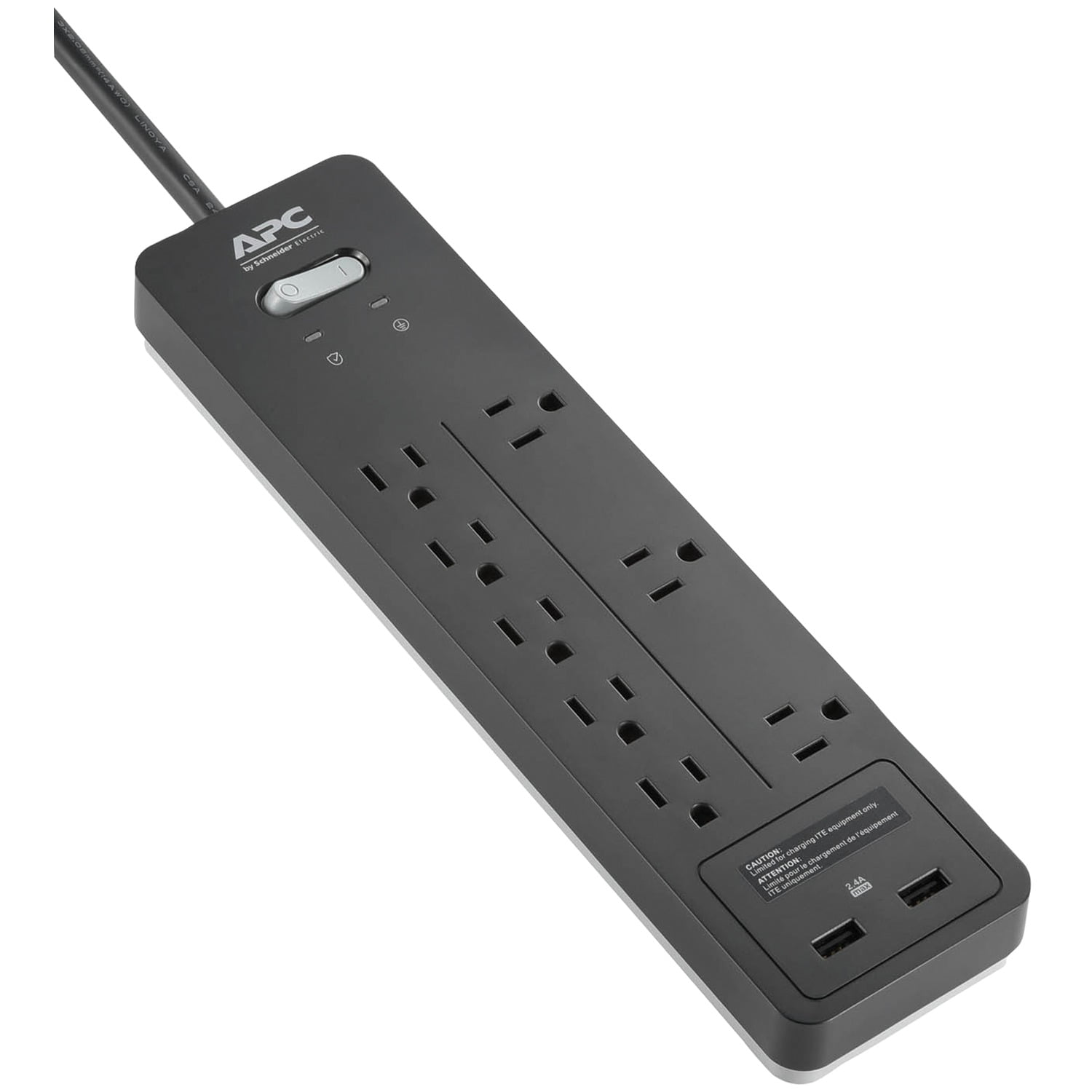 Picture of APC by Schneider Electric PH8U2 120V Home Office Surgearrest 2160J Surge Protector&#44; Black