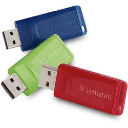 Picture of Verbatim VER99811 32GB Store n Go USB Flash Drive - Red&#44; Blue & Green