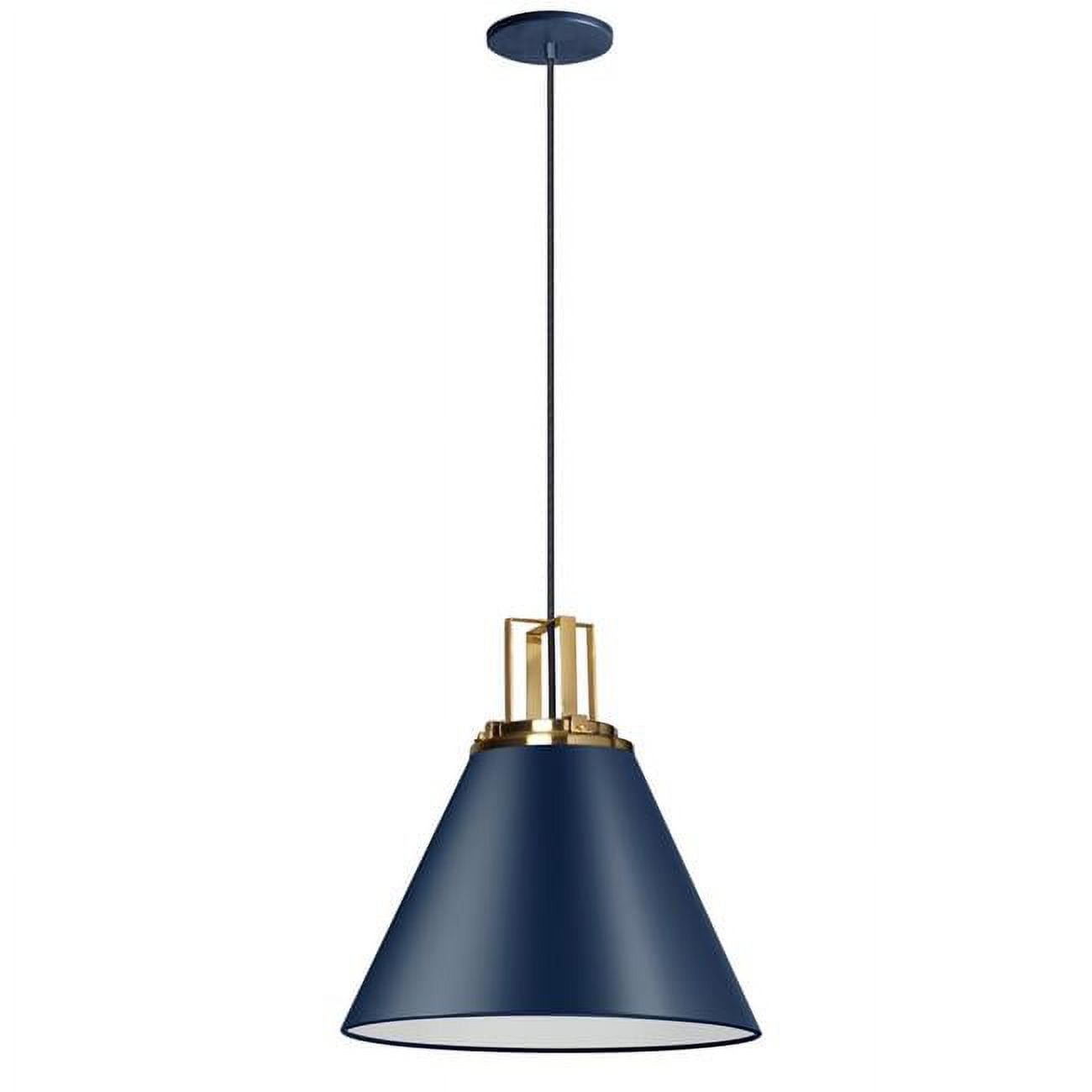 SNS-141P-CB-AGB 1 Light Incandescent Pendant, Cobalt Blue with Aged Brass Accent -  Dainolite