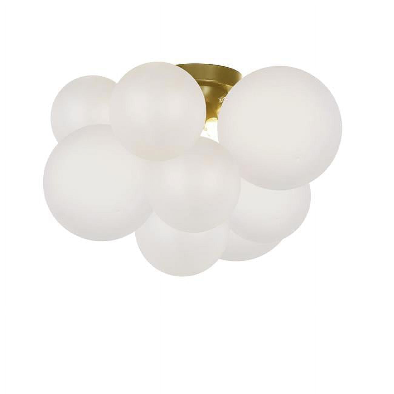 Picture of Dainolite MLS-143FH-AGB-FR 3 Light Glass Halogen Flush Mount&#44; Frost & Aged Brass