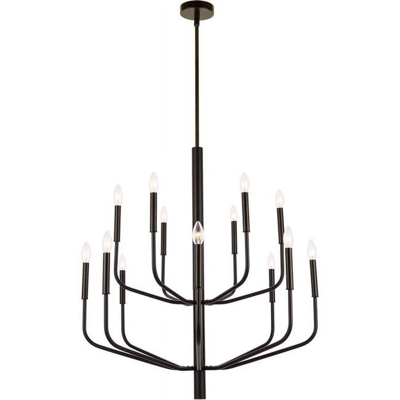 14 Light Incandescent Chandelier, Matte Black -  StarBrite, ST2217649