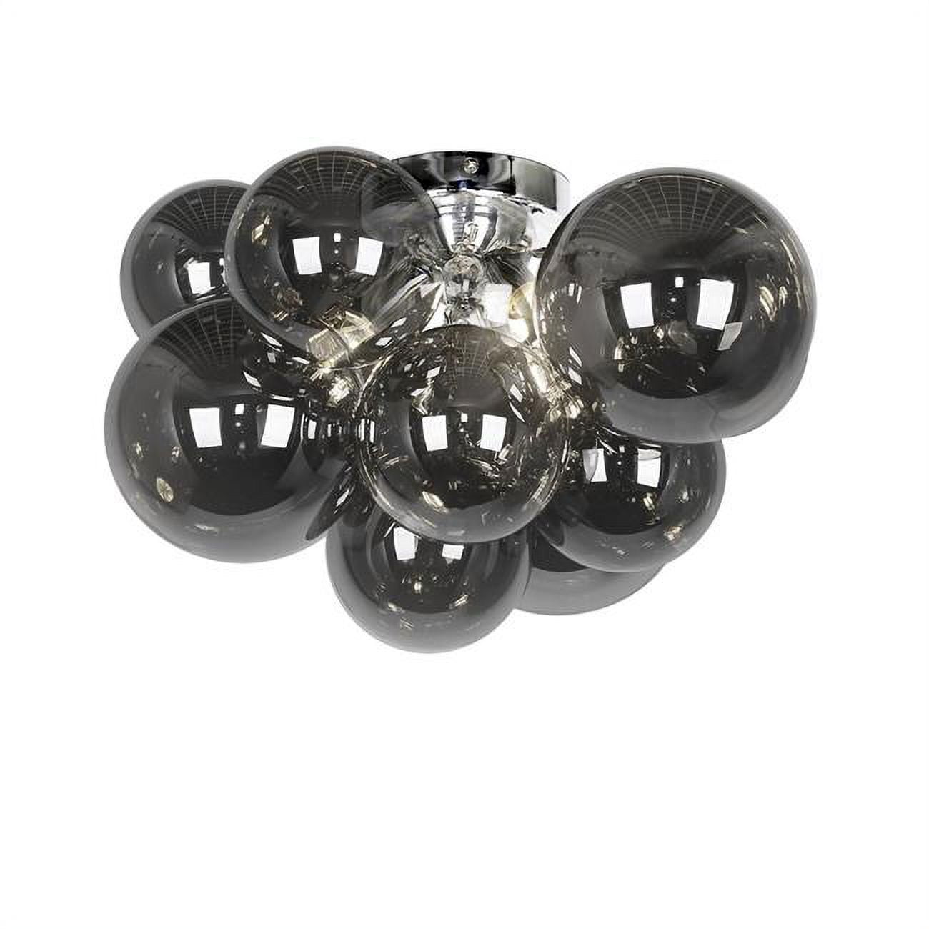 Picture of Dainolite CMT-143FH-SM-PC 3 Light Halogen Flush Mount - Polished Chrome with Smoked Glass