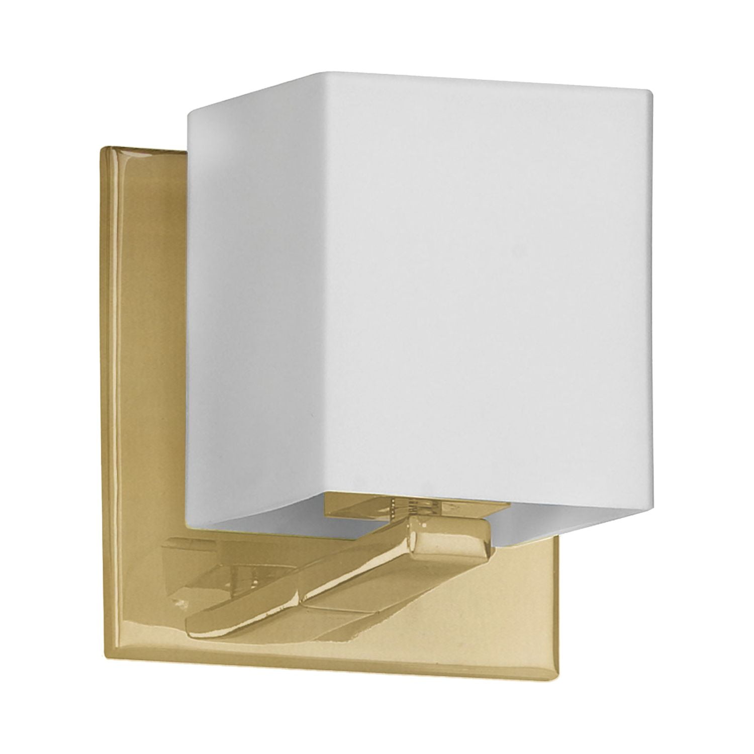 Picture of Dainolite V1230-1W-AGB 1 Light Halogen Wall Sconce, Aged Brass with White Glass