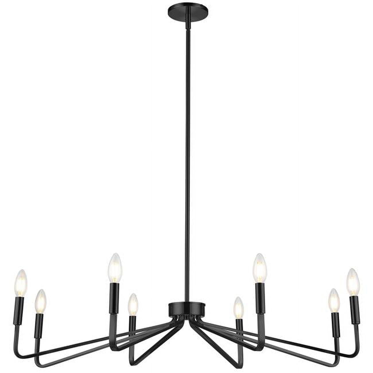 8 Light Incandescent Chandelier, Matte Black -  StarBrite, ST3463141